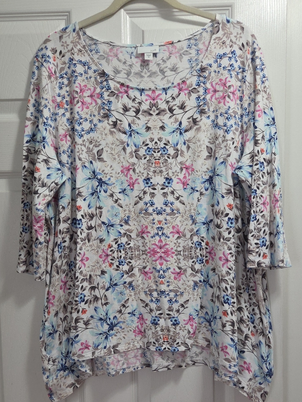 J. Jill Floral Scoop-Neck Tee